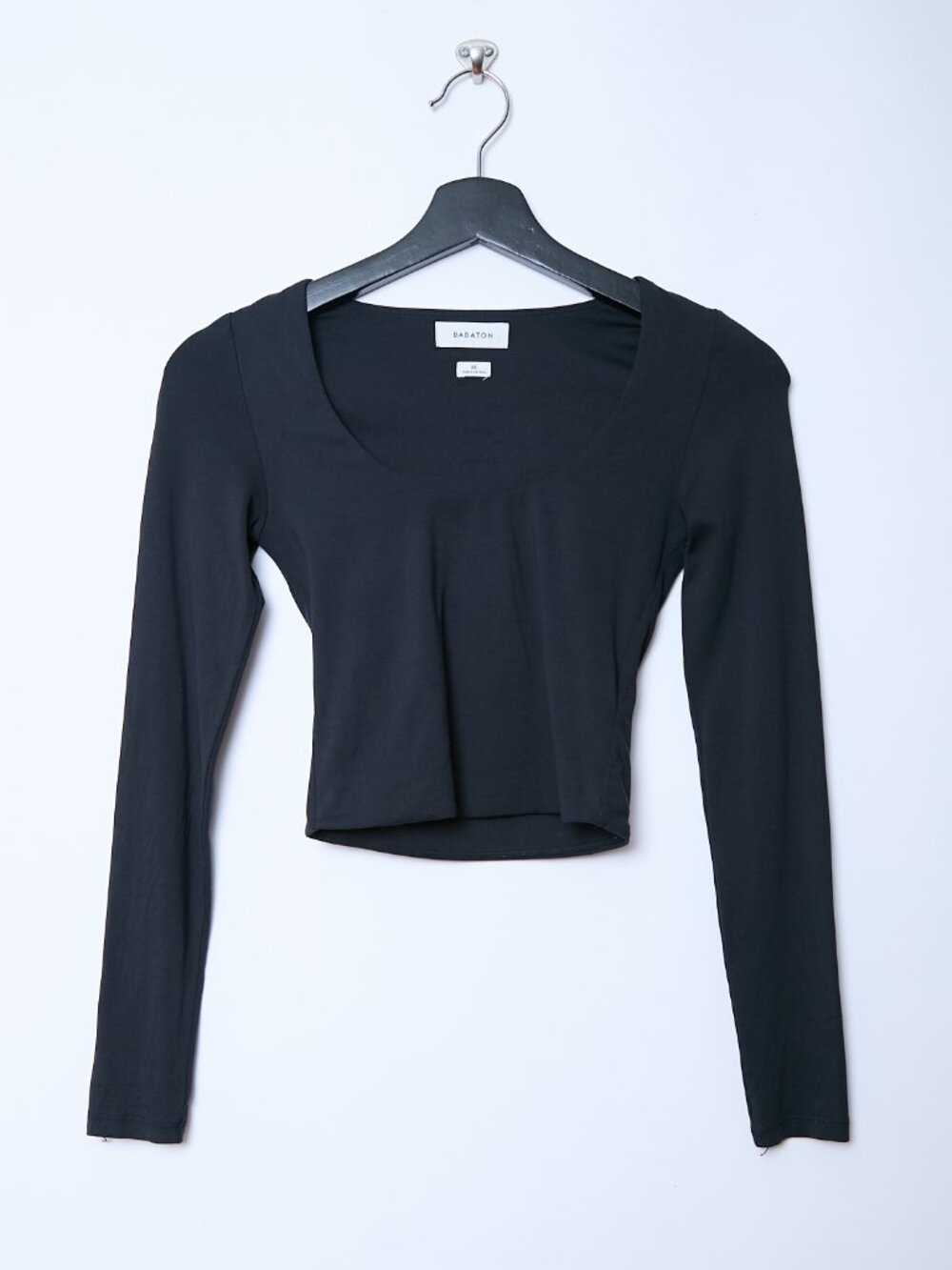 Aritzia Babaton Contour Scoop Neck Long Sleeve Minimalist Clean Girl Top XS